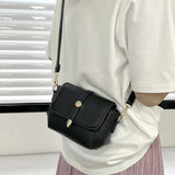PU Leather Shoulder Crossbody Bags Women's Small Flap Handbag Female Armpit Bag