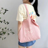 Retro Ins Letter Printing Shoulder Tote Handbag