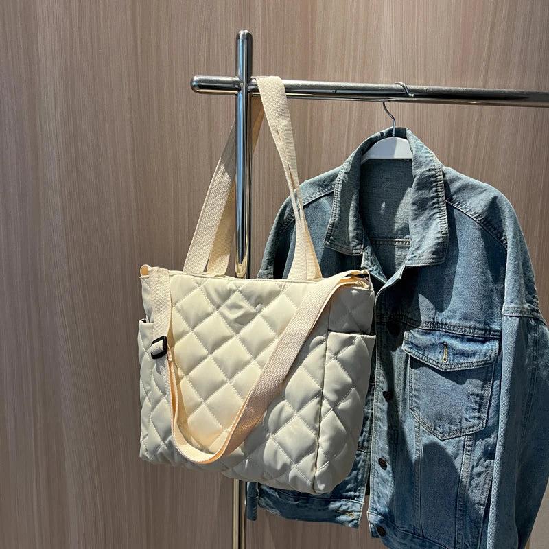 Large Capacity Canvas Ladies Shoulder Bag Multifunctional Handbag