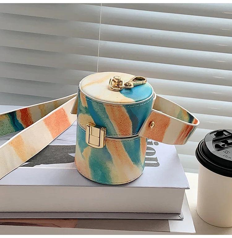 Retro Mini Bucket Bag Crossbody for Women Purse