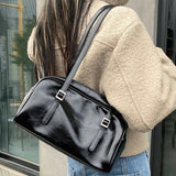 Green Women Shoulder Bags Pillow Handbags PU Leather Female Purse