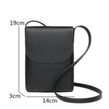 100% Leather Women's Casual Phone Crossbody Messenger Bag