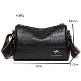 Vintage Leather Stone Sling Handbag for Women