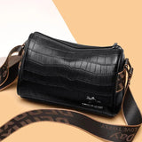 Vintage Leather Stone Sling Handbag for Women
