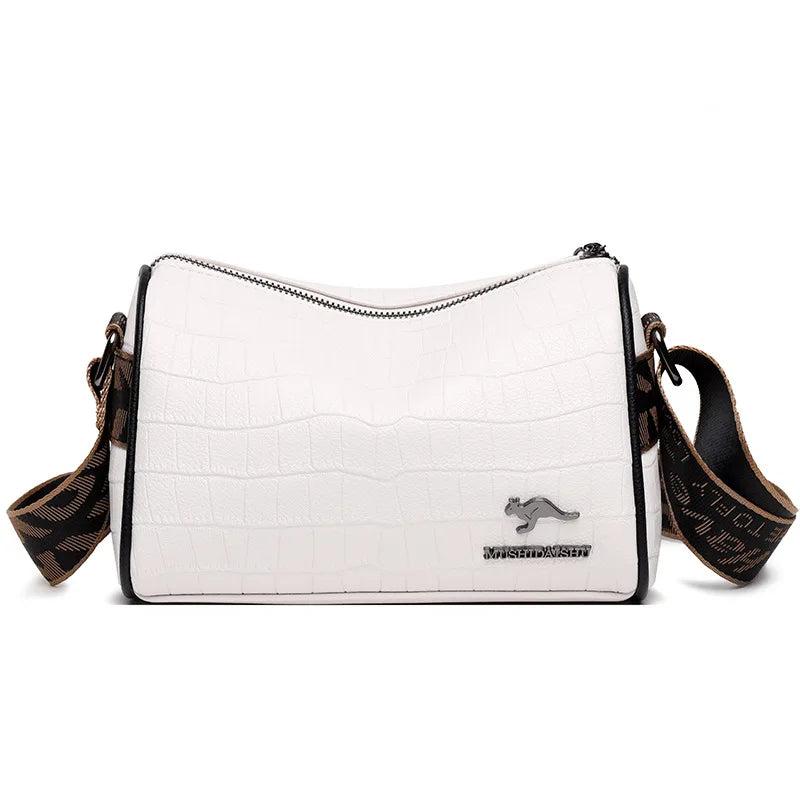 Vintage Leather Stone Sling Handbag for Women