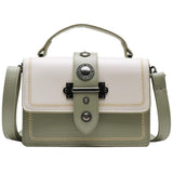 Women's Rivet Shoulder Tote Bag High PU Leather
