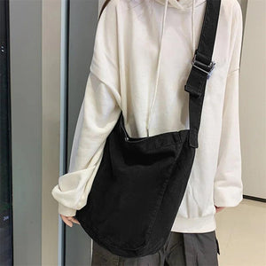 Minimalist Style Shoulder Bags Unisex Crossbody Bags Canvas Messenger Bags