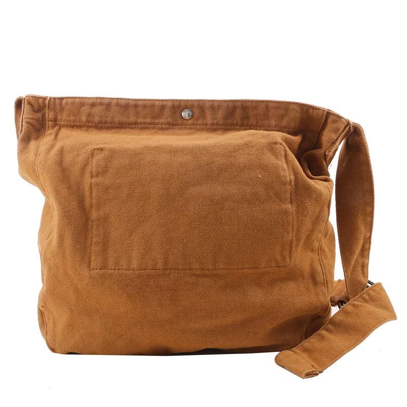 Minimalist Style Shoulder Bags Unisex Crossbody Bags Canvas Messenger Bags