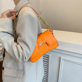 Shoulder Bag Female PU Leather Armpit Bag Chains Small Underarm Bag