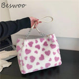 Fluffy Cow Print Tote Bag for Women