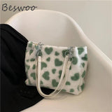 Fluffy Cow Print Tote Bag for Women