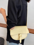 Pu Leather Women's Crossbody Bag Solid Casual Shoulder