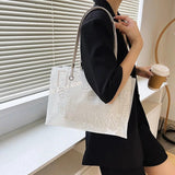PVC Graffiti Large Shopper Shoulder Bag Eco-Friendly Grocery Handbag