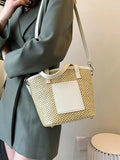 Summer Straw Weaving Beach Handbags for Women Shoulder Crossbody Bags