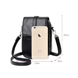 Women's Soft Leather Phone Crossbody Purse Handbag