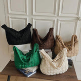 Large Capacity Shoulder Bag for Women Solid Shopper Crossbody Handbag