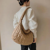 Large Capacity Shoulder Bag for Women Solid Shopper Crossbody Handbag