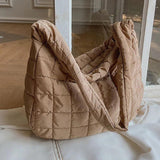 Large Capacity Shoulder Bag for Women Solid Shopper Crossbody Handbag