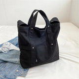 Canvas Women's Shoulder Bags Solid Messenger Tote Handbags