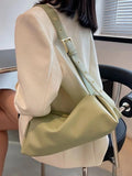 Solid Underarm Women's Shoulder Bag Pu Leather Crossbody Bags