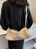 Solid Underarm Women's Shoulder Bag Pu Leather Crossbody Bags