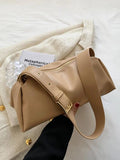 Solid Underarm Women's Shoulder Bag Pu Leather Crossbody Bags