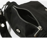 Nylon Women Axillary Bags Rivet Ladies Shoulder Bag