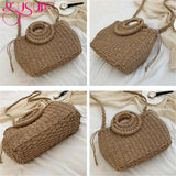 Straw Crossbody Handbags Round-Handle Large Totes