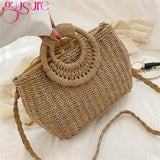 Straw Crossbody Handbags Round-Handle Large Totes