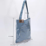 Reusable Denim Shopper Bag Large Capacity Waterproof Handbag