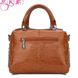 Rivet Women Handbags High PU Leather Totes Office Lady Shoulder Bags