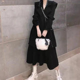 Soft Plush Shoulder Bag Women Drawstring Tote Purse Handbag