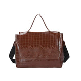 Vintage PU Leather Large Capacity Casual Tote Shoulder Bag Women Handbag