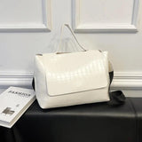 Vintage PU Leather Large Capacity Casual Tote Shoulder Bag Women Handbag