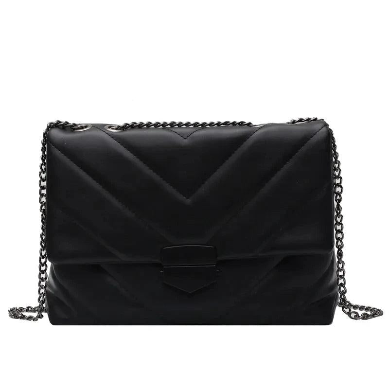 V Letter Crossbody Bags for Women Chain Shoulder Handbags