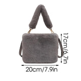 Winter Soft Faux Fur Crossbody Bag Plush Fluffy Shoulder Bag Female Handbag