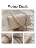 Women's Plaid Messenger Bag Small Handbag Casual Chain CrossBody