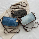 Autumn Denim Shoulder Bag with Lock
