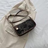 Autumn Denim Shoulder Bag with Lock