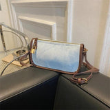 Autumn Denim Shoulder Bag with Lock