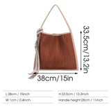 Stripe Leather Women Shoulder Bag Letter Tassel Female Crossbody Messenger Pack