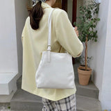 Women Shoulder Underarm Bag Casual Bucket Bag Large Capacity
