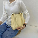 Women Shoulder Underarm Bag Casual Bucket Bag Large Capacity