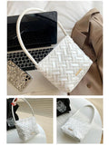 Quilted Shoulder Bags for Women Underarm Tote Handbag