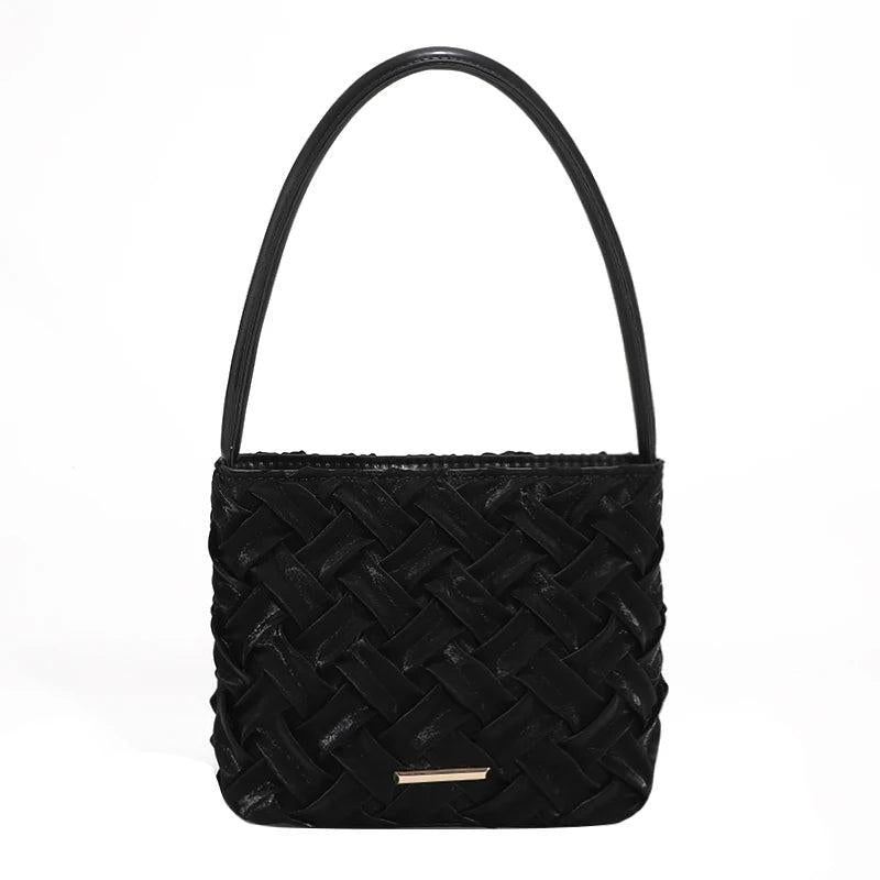 Quilted Shoulder Bags for Women Underarm Tote Handbag