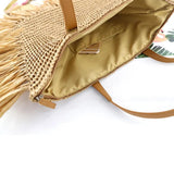 Boho Tassel Women Straw Bag Rattan Shoulder Bags Large Capacity Handbags