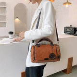Vintage Flowers Pendant Handbags Women's Boston Bag