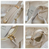Crescent Small Tote Handbags Women's Leather Shoulder Bags Female Clutch Bags