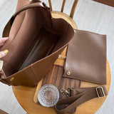 Multifunctional Large Capacity PU Leather Shoulder Bag for Women