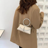 Bling Crystal Green Beige Evening Clutch Handbag with Chain